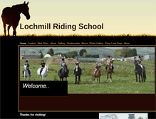 Tablet Screenshot of lochmillridingschool.com